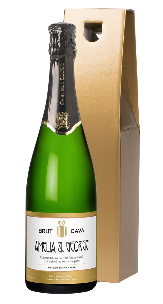 Authentic Cava in a Gold Gift Box