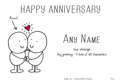 Chilli & Bubble's Anniversary Labels for Rosé Wine (Pack of 2)
