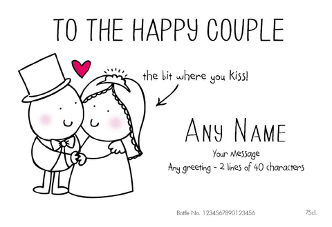 Chilli & Bubble’s Wedding Labels for Red Wine (Pack of 12)
