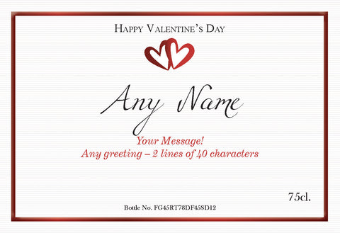 Valentine Labels for White Wine (Pack of 2)