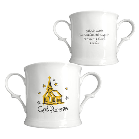 Church Godparents Bone China Loving Cup