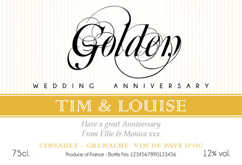 French AC Golden Anniversary Red Wine in a Silk Box