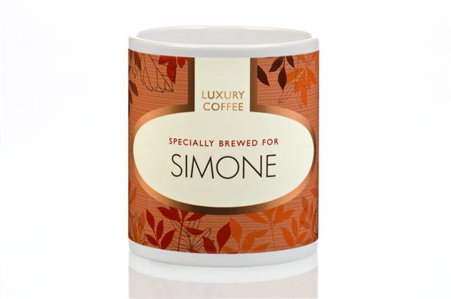 Personalised Coffee Lovers Mug Leaf Design