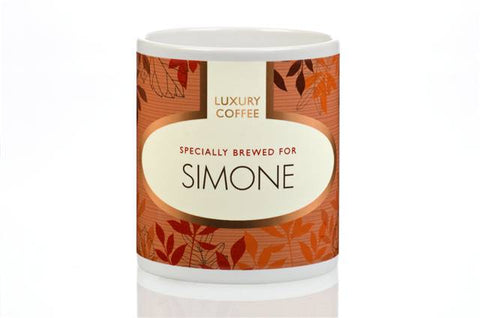 Personalised Coffee Lovers Mug Leaf Design