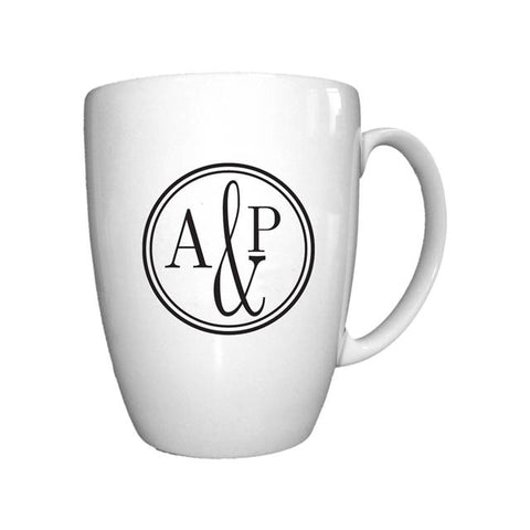 Monogram Circle Bone China Conic Mug