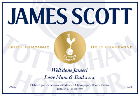 Spurs White Labels for Champagne (Pack of 12)