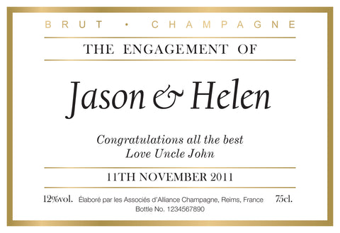 Engagement Celebration Champagne in a Silk-lined box