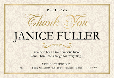 Thank You Floral Labels for Cava
