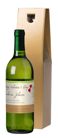 French VdP Kiss Me Valentine White Wine in a Gold Box