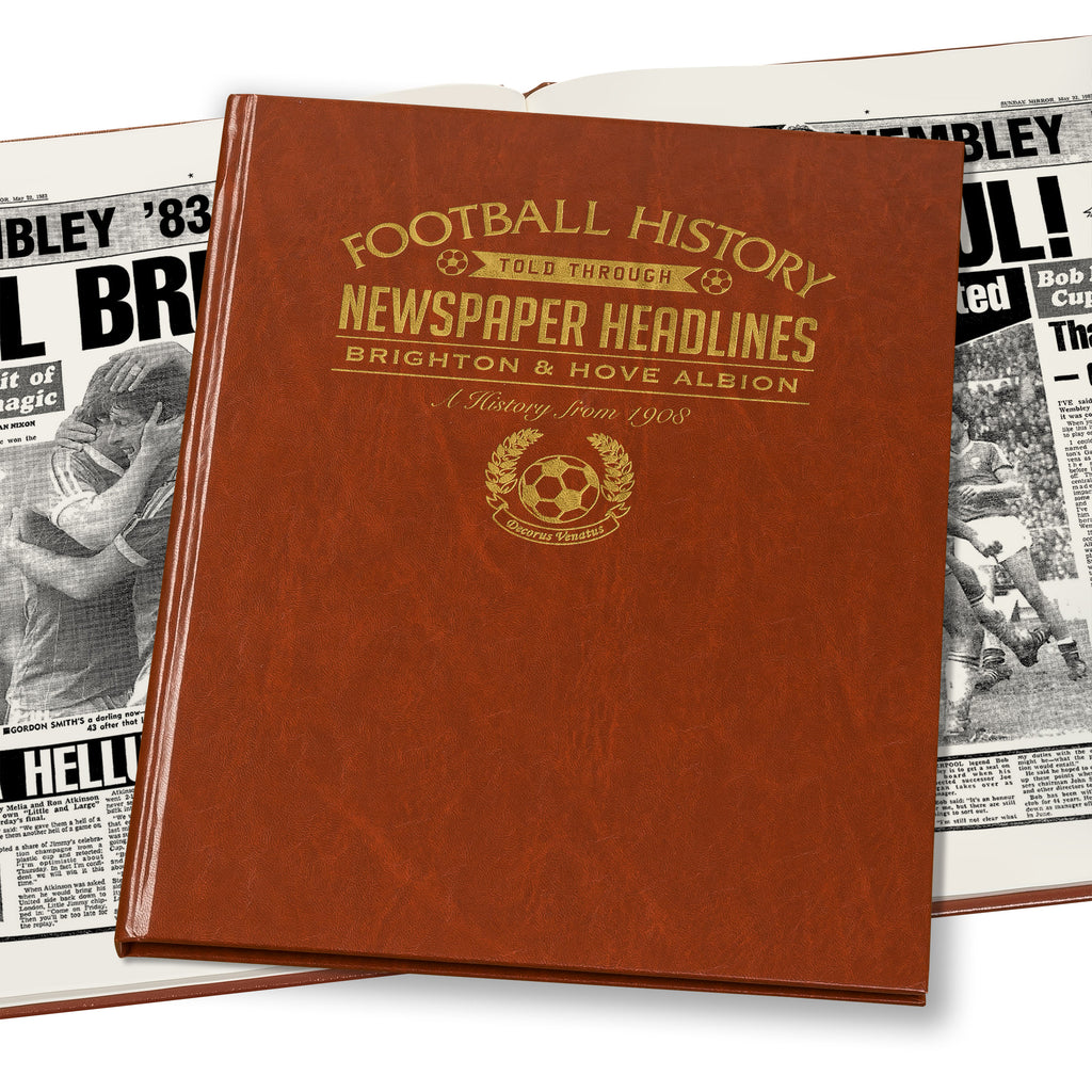 Brighton Football Newspaper Book - Brown Leatherette