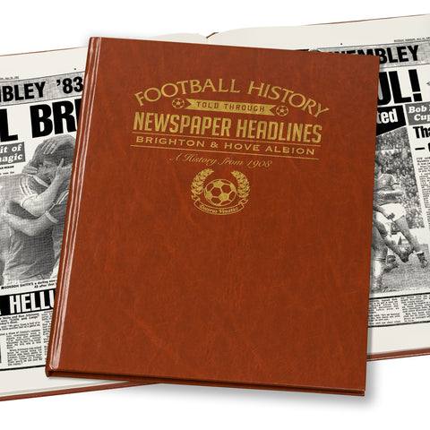 Brighton Football Newspaper Book - Brown Leatherette