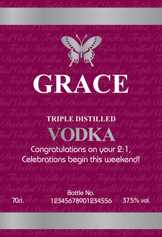 Butterfly Labels for Vodka (Pack of 12)