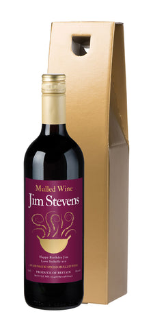 Traditional Mulled Wine in a Gold Gift Box