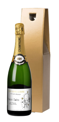 Chilli & Bubble's Leaving Champagne in a Gold Gift box