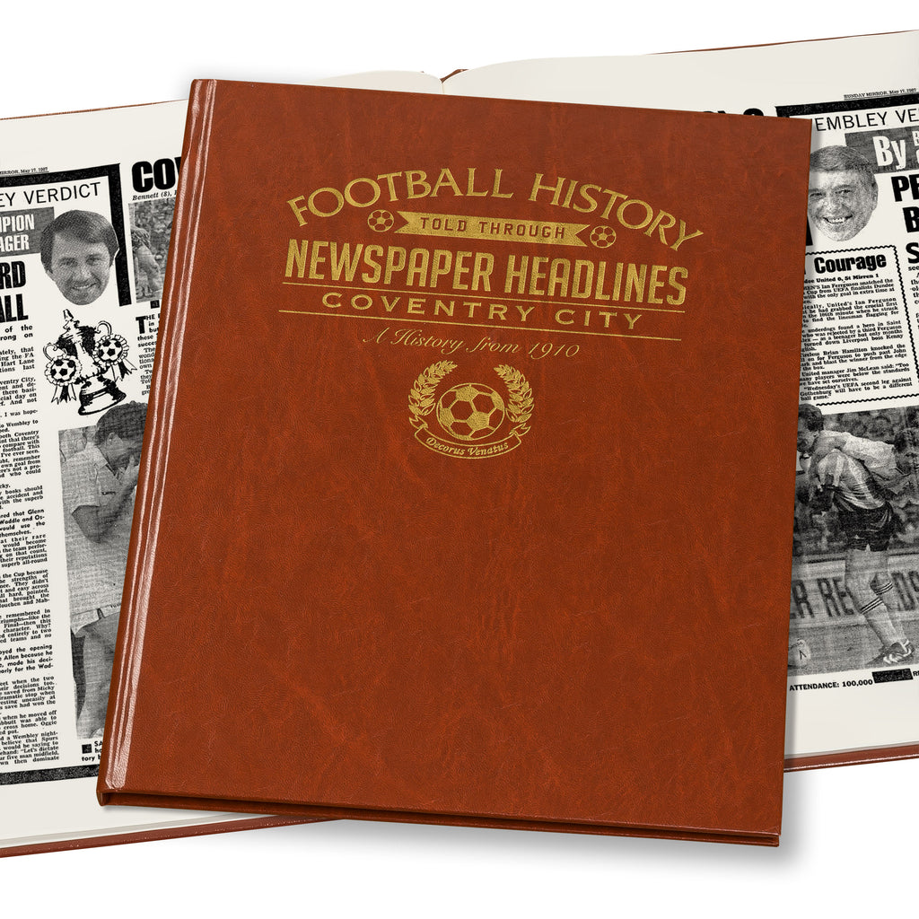 Coventry Football Newspaper Book - Brown Leatherette