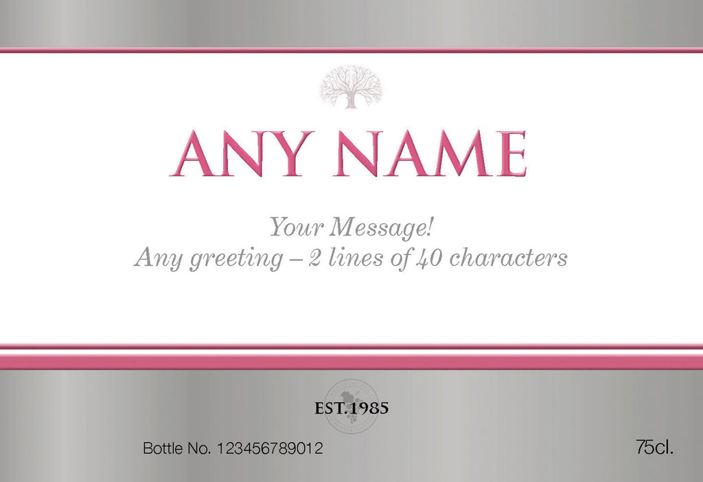 Silver Labels for Rosé Wine (Pack of 2)