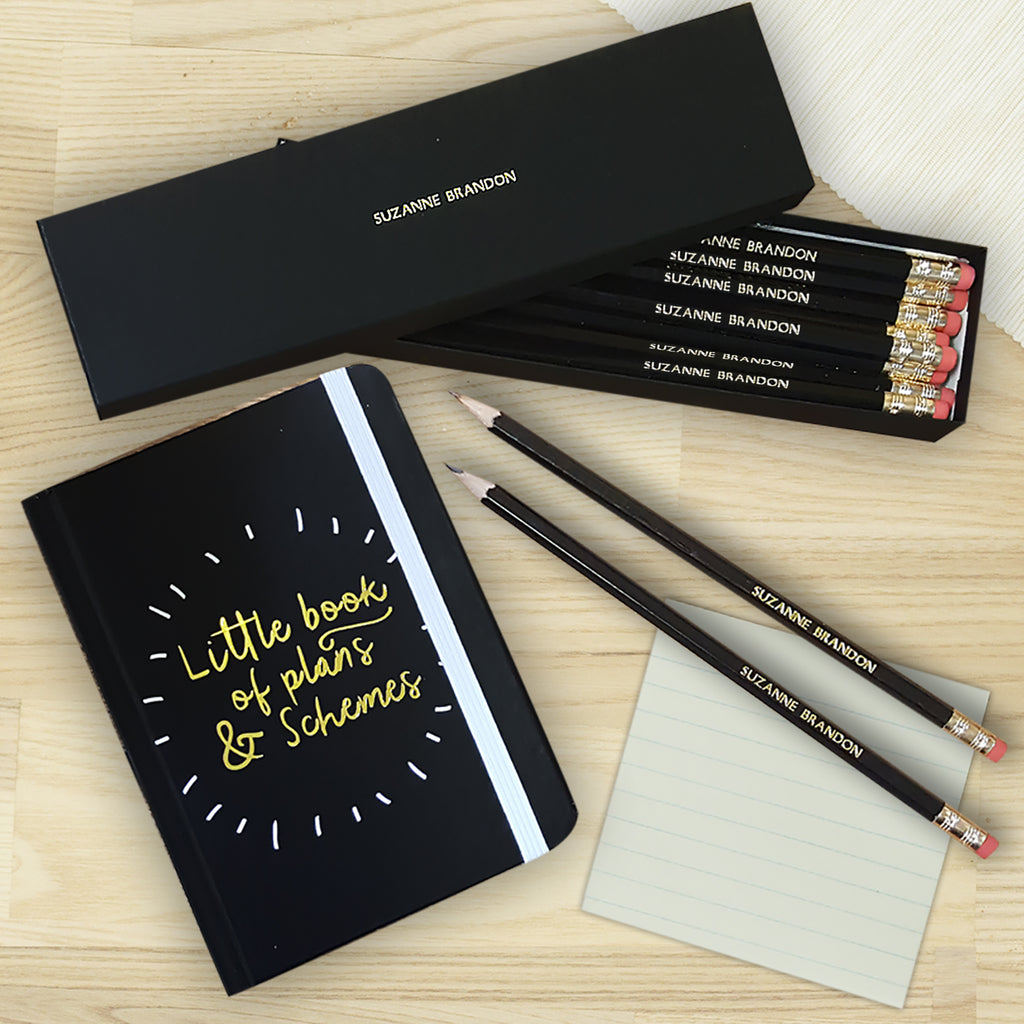 Plans & Schemes Notebook & Pencils