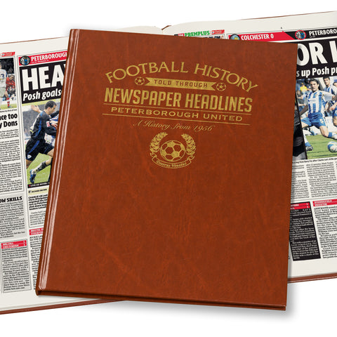 Peterborough Newspaper Book - Brown Leatherette (Colour Pages)