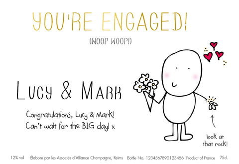 Chilli & Bubble's Engagement Champagne in a Silk-lined box