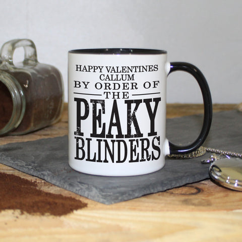 Peaky Blinders 'Happy Valentines' Black Inside Mug