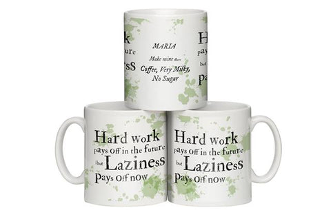 Personalised "Philosophy of Laziness" Mug