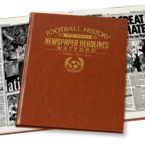Watford Newspaper Book - Brown Leatherette