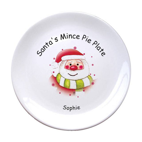 Santa & Stars Mince Pie 8" Coupe Plate