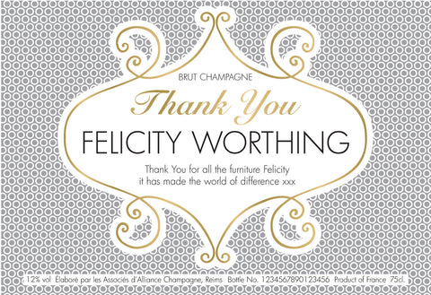 Thank You Circles Labels for Champagne