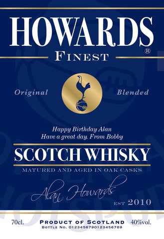 Spurs Blue Labels for Blended Whisky (Pack of 2)