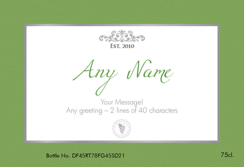 Green Frame Labels for White Wine (Pack of 12)
