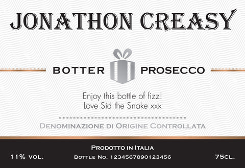 Contemporary Labels for Prosecco (Pack of 12)