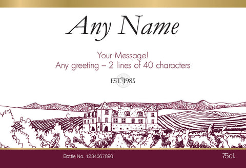 Vineyard Labels for Red Wine (Pack of 12)