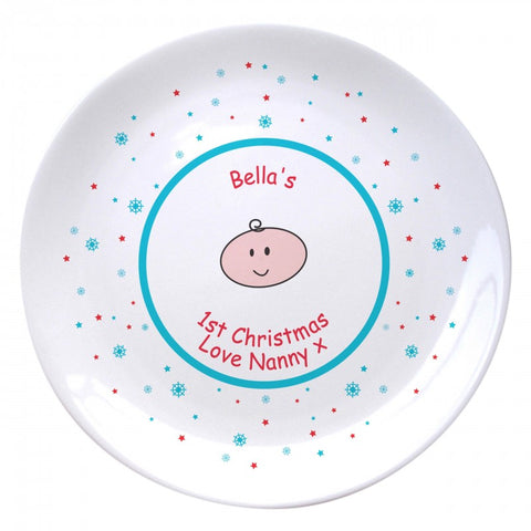 Baby's Cartoon 1st Christmas 8" Coupe Plate