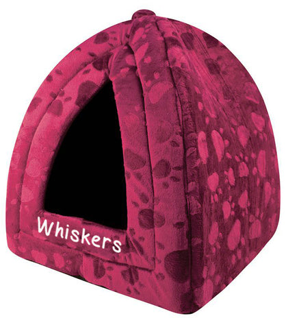 Maroon Pyramid Pet Bed