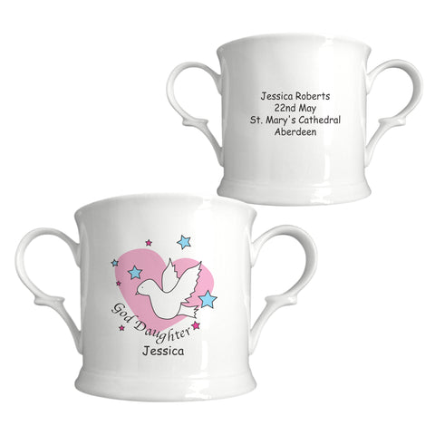 Dove & Hearts Pink Goddaughter Bone China Loving Cup