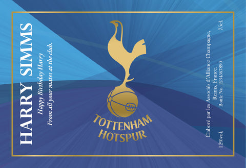 Spurs Blue Labels for Champagne (Pack of 12)