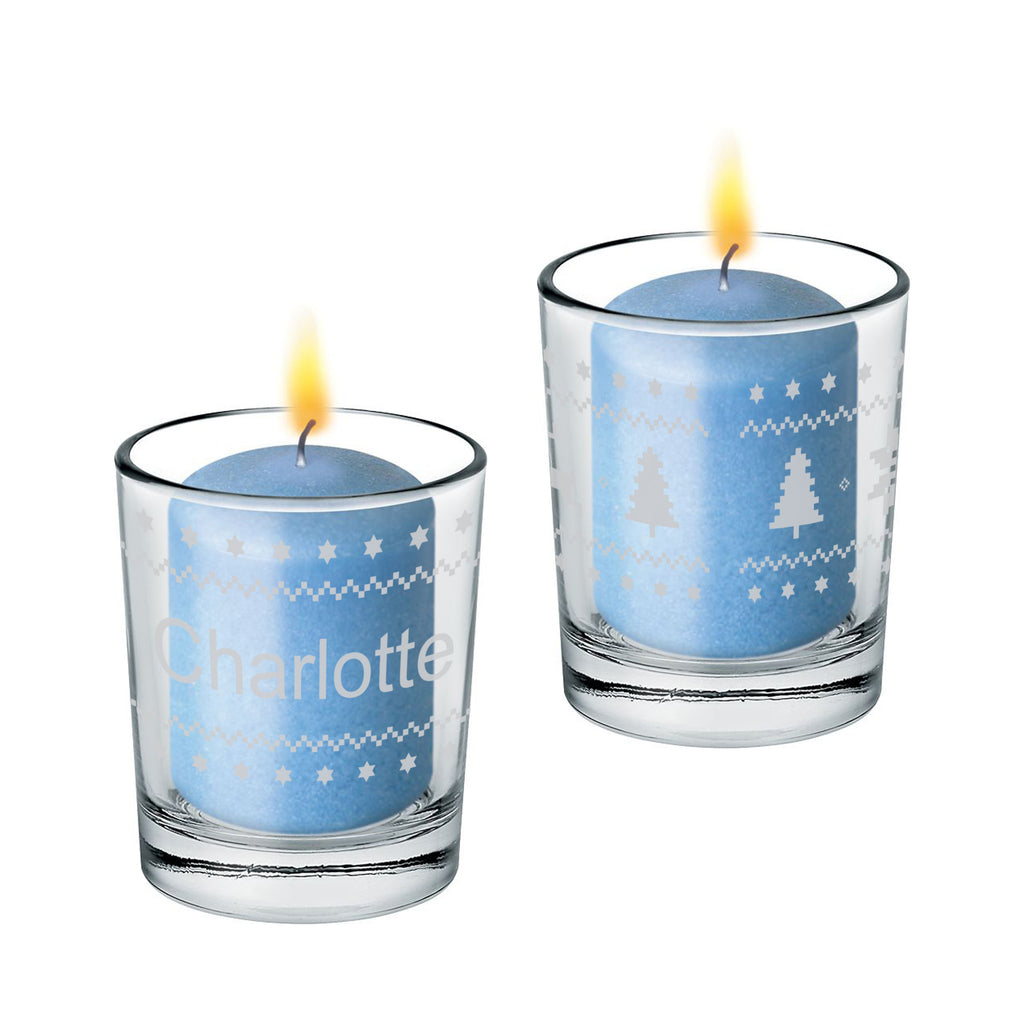 Fair Isle Christmas Votive