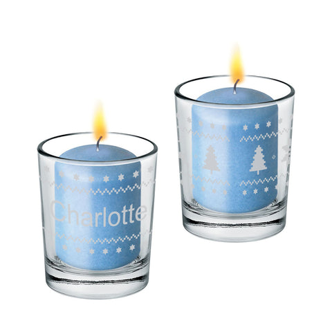Fair Isle Christmas Votive