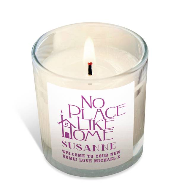Personalised House Warming Rose Scented Candle