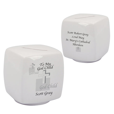Godchild Cross Bone China Moneybox