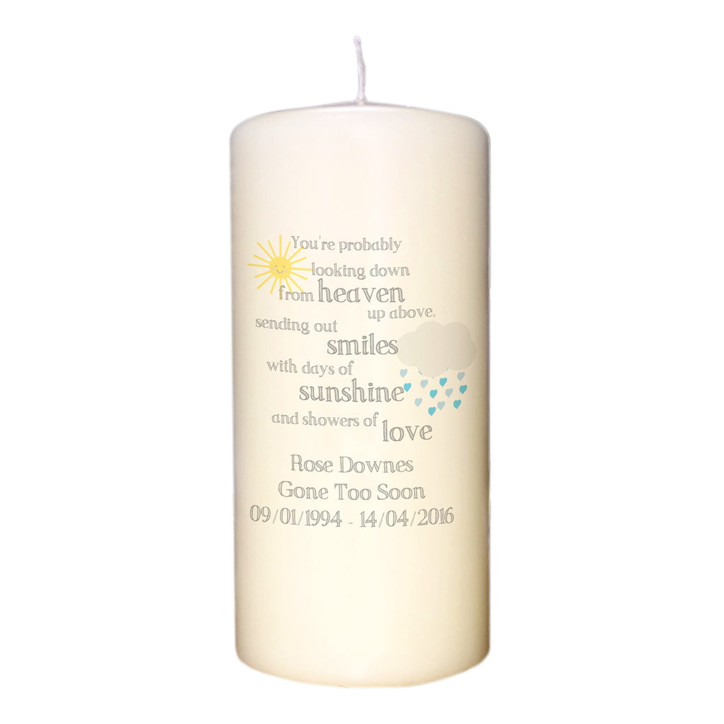 Showers of Love Memorial Candle