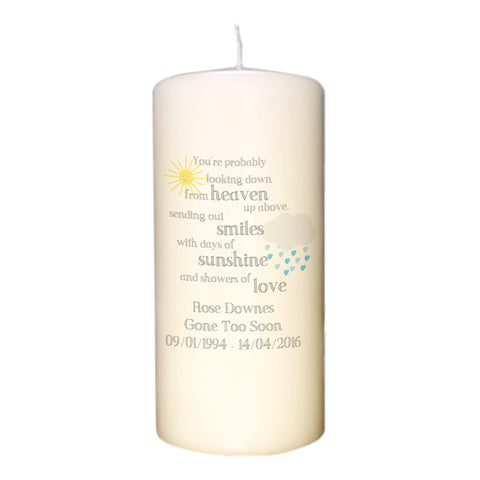 Showers of Love Memorial Candle