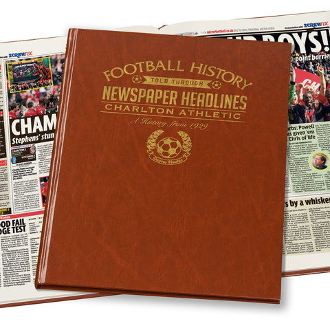 Charlton Football Newspaper Book - Brown Leatherette (Colour Pages)