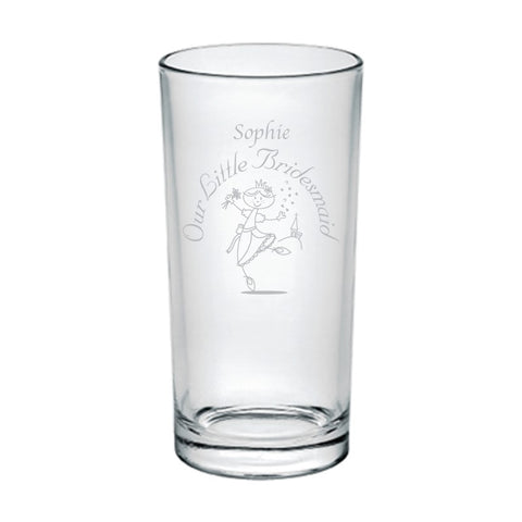 Etched Wedding Character Hi Ball Glass