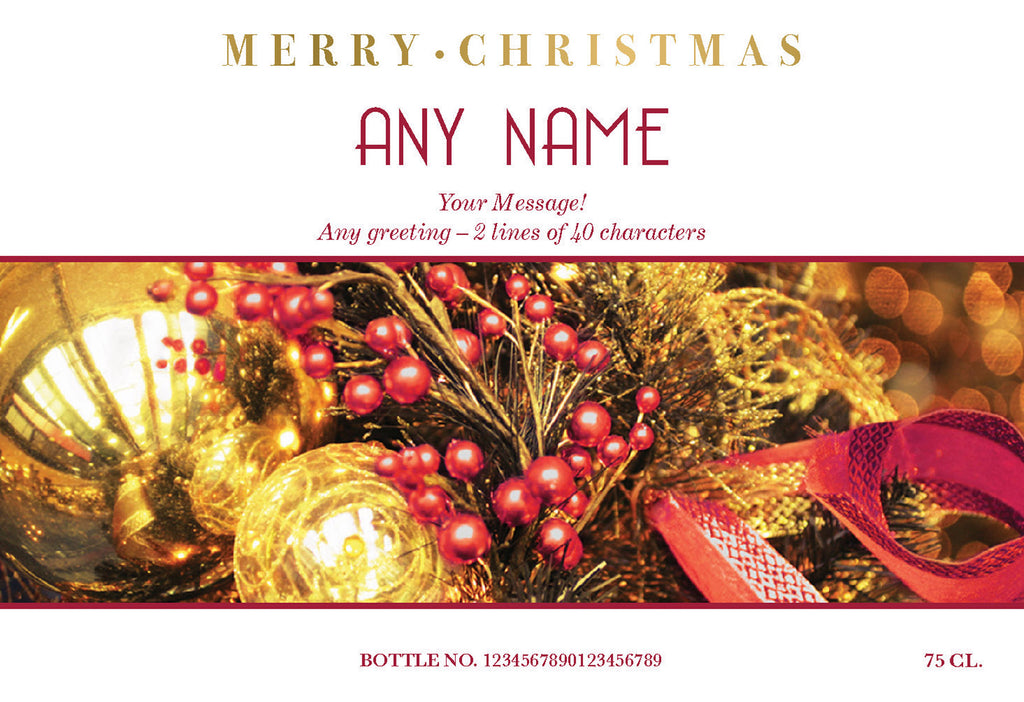 Christmas Decorations Labels for Red Wine (Pack of 12)