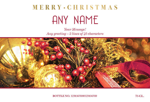 Christmas Decorations Labels for Red Wine (Pack of 12)