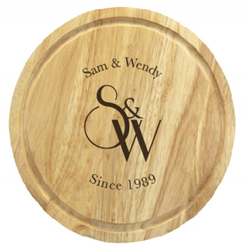 Monogram Round Chopping Board