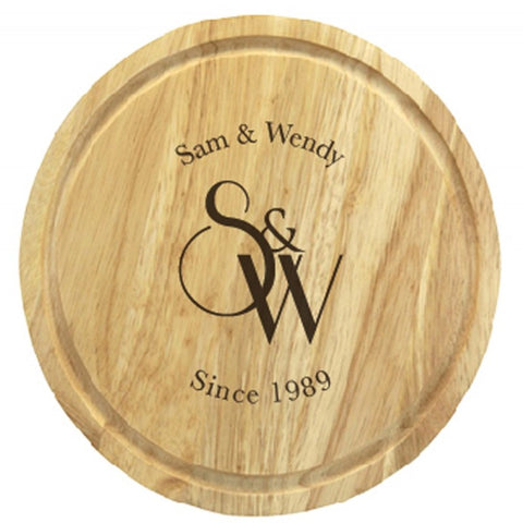Monogram Round Chopping Board