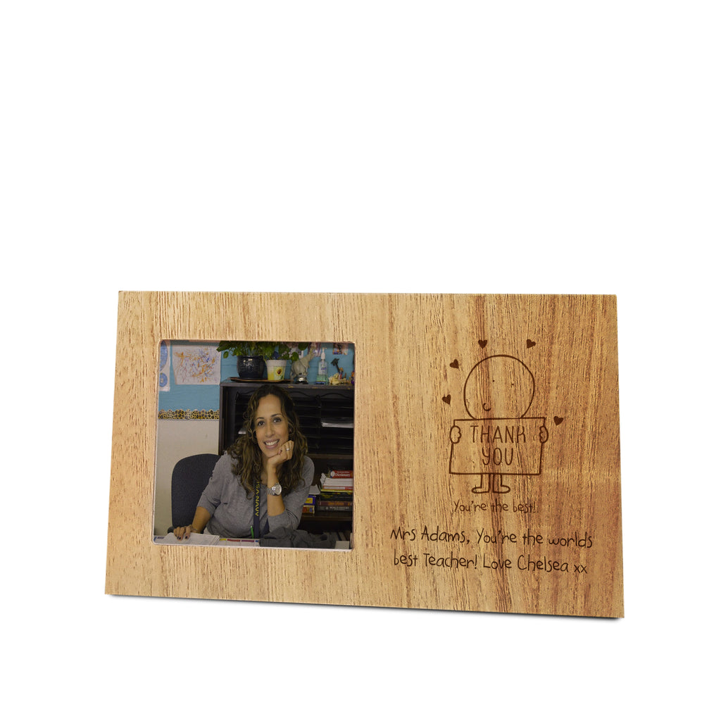 Chilli and Bubbles Thank You wooden panel photo frame