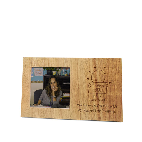 Chilli and Bubbles Thank You wooden panel photo frame